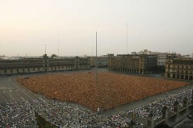Spencer Tunick en el Zócalo